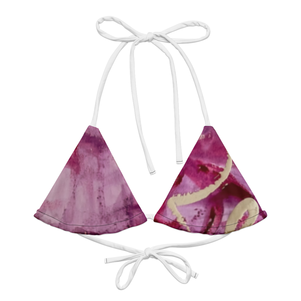 String Bikini Top - ABSTRAKT Pink Explosion