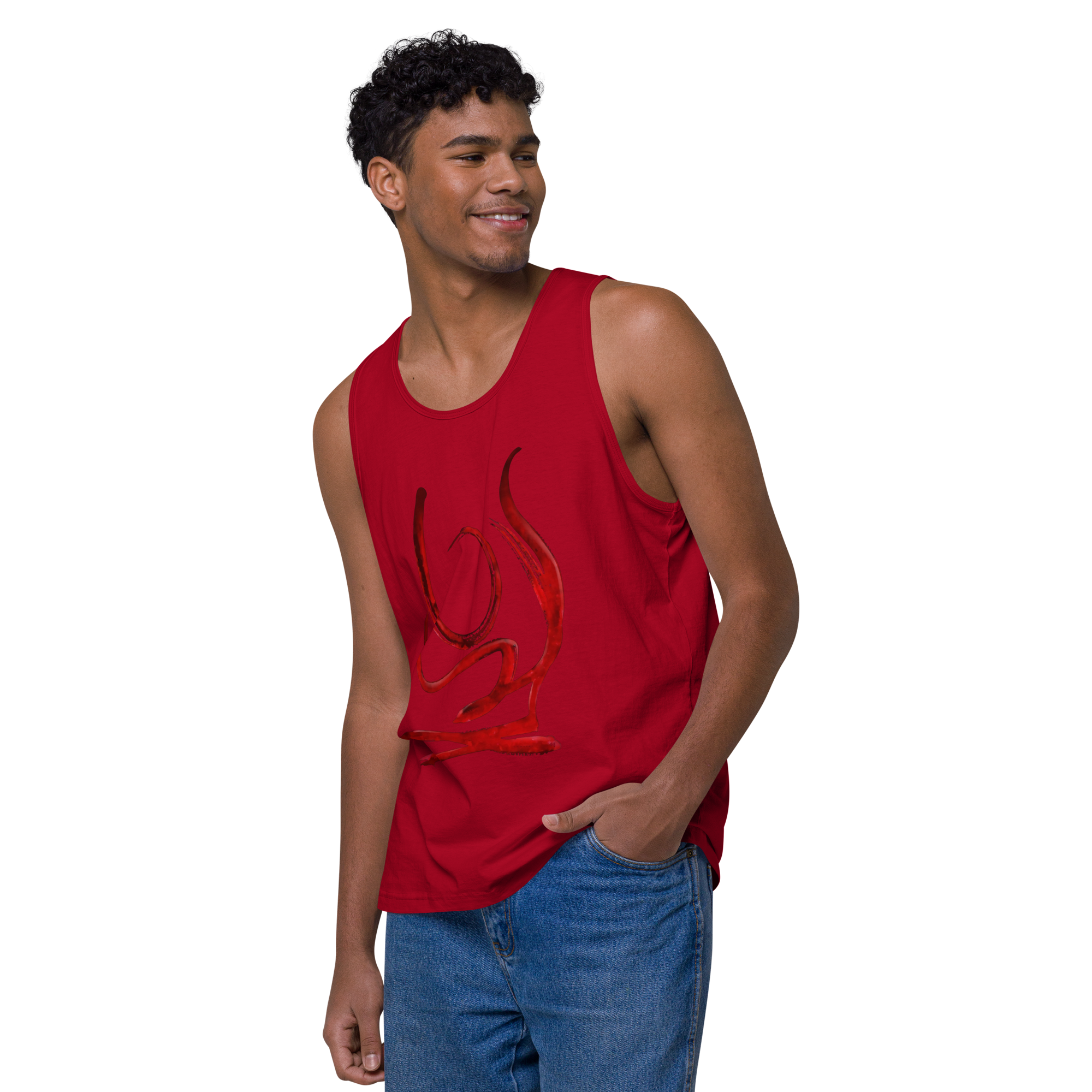 mens-premium-tank-top-red-left-front DIAVOLARA
