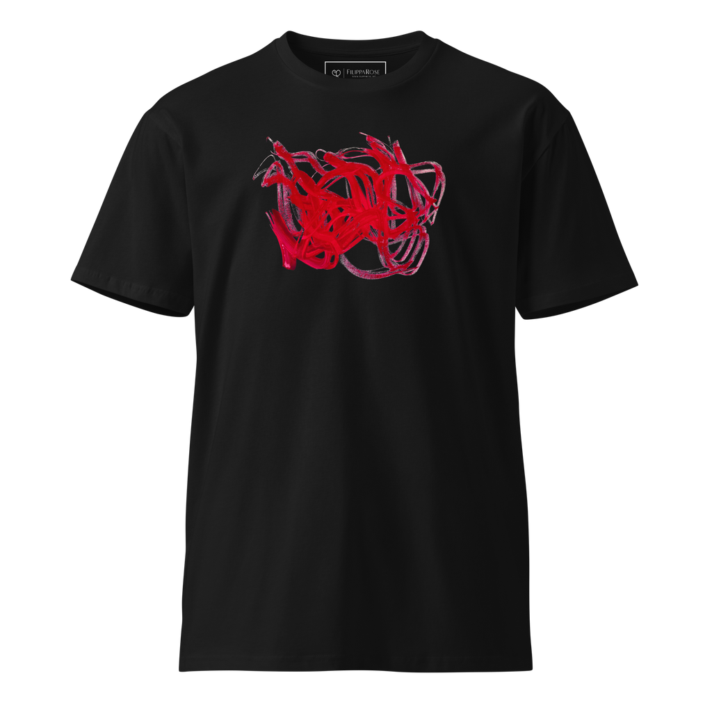 Unisex Premium T-shirt - ABSTRAKT Flames (Black)