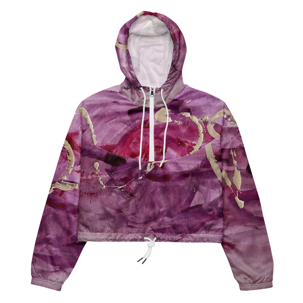 Women’s Cropped Windbreaker - ABSTRAKT Pink Explosion